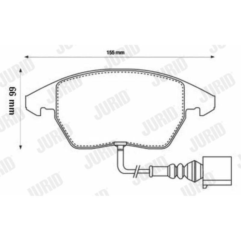 Jeu de 4 plaquettes de frein avant JURID 573128J - Visuel 1
