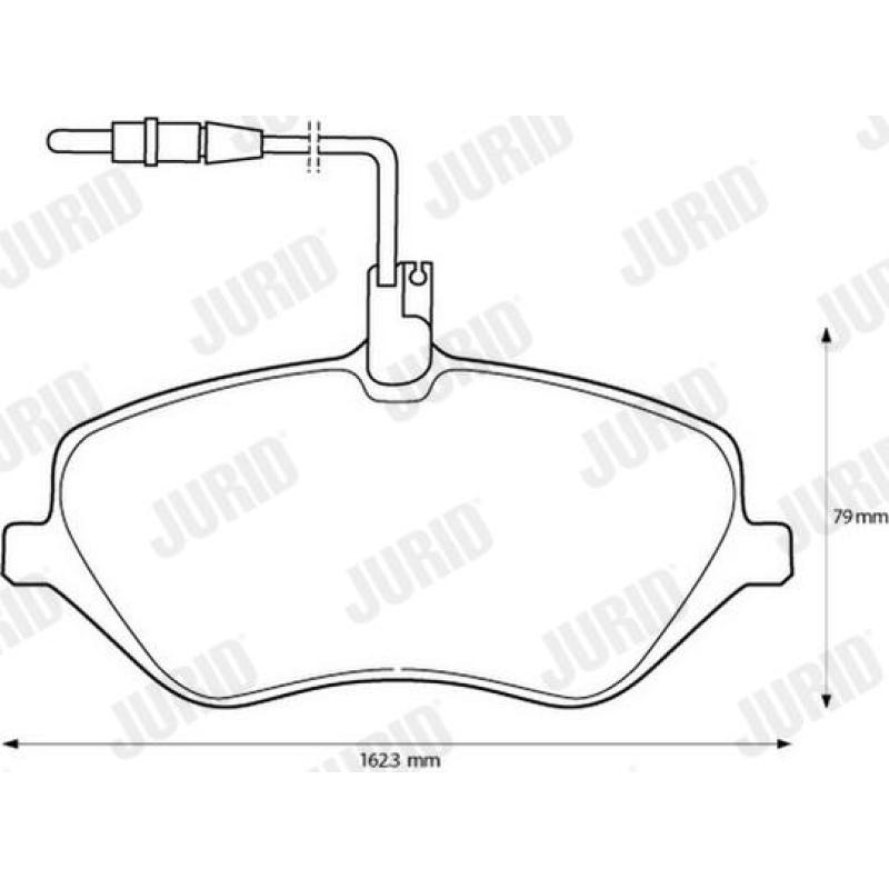 Jeu de 4 plaquettes de frein avant JURID 573131J - Visuel 1