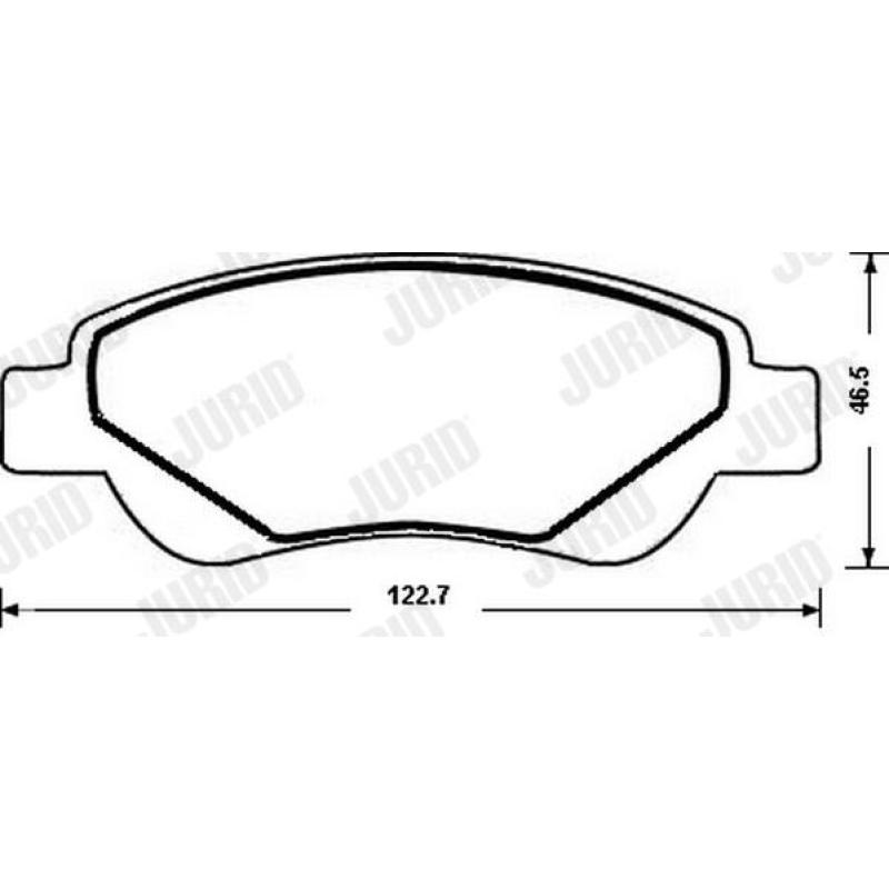 Jeu de 4 plaquettes de frein avant JURID 573135J - Visuel 1