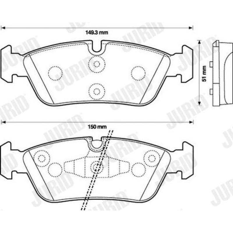 Jeu de 4 plaquettes de frein avant JURID 573138J - Visuel 1