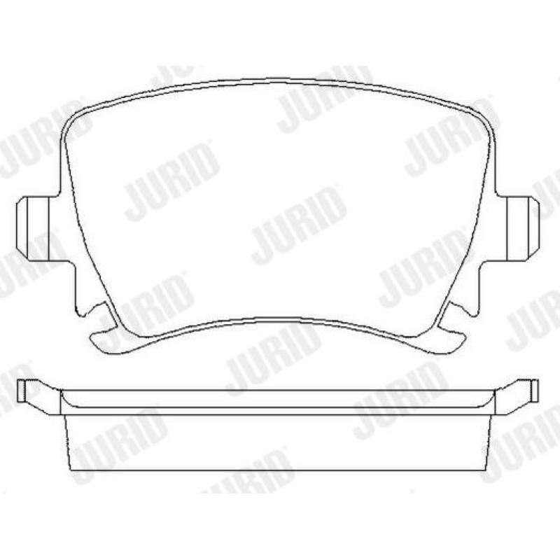 Jeu de 4 plaquettes de frein arrière JURID 573158JC - Visuel 1