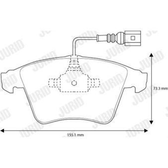Jeu de 4 plaquettes de frein avant JURID OEM 7H0698151A