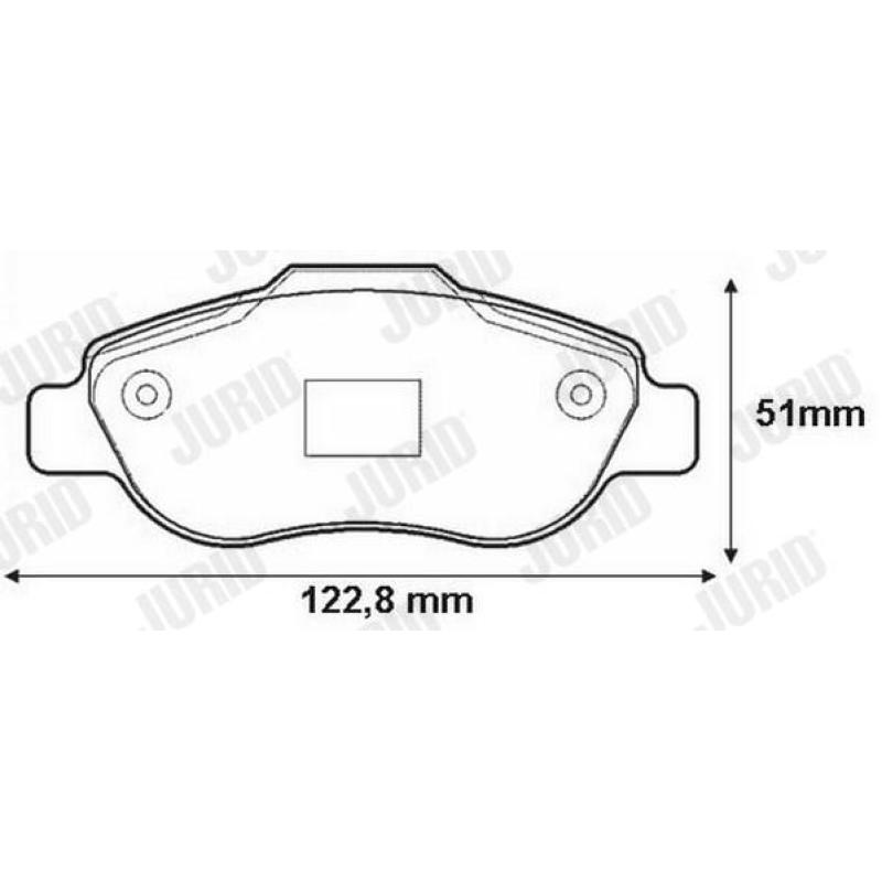 Jeu de 4 plaquettes de frein avant JURID 573168J - Visuel 1