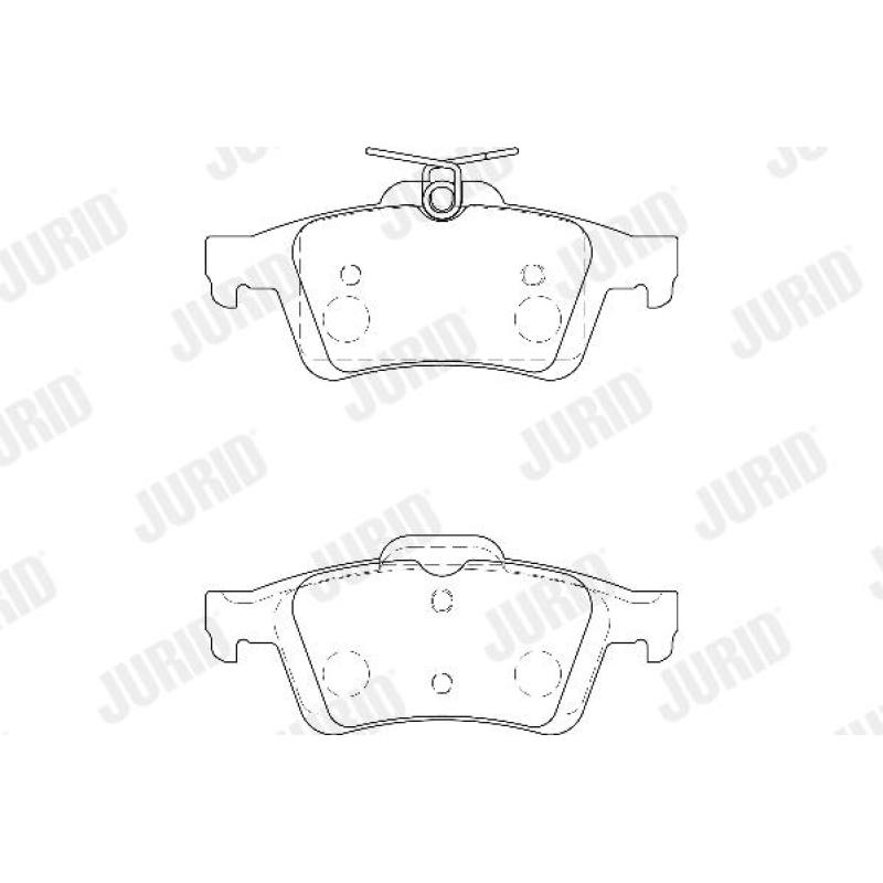 Jeu de 4 plaquettes de frein arrière JURID 573186D - Visuel 1