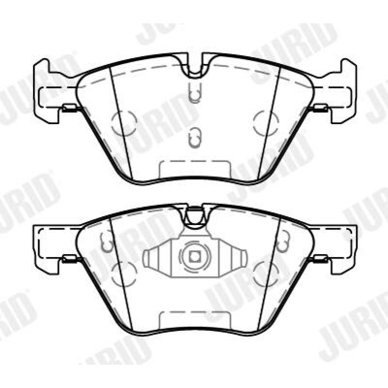 Jeu de 4 plaquettes de frein avant JURID 573187J - Visuel 1