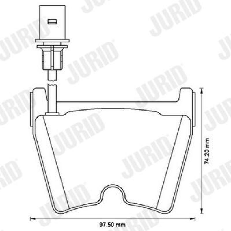 Jeu de 4 plaquettes de frein avant JURID 573195JC - Visuel 1
