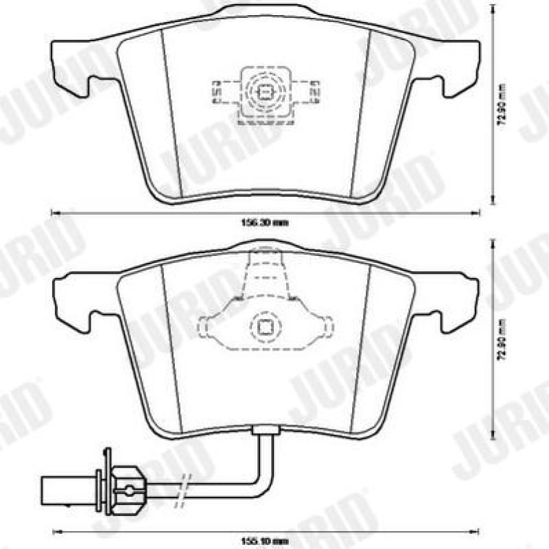 Jeu de 4 plaquettes de frein avant JURID 573196JC - Visuel 1