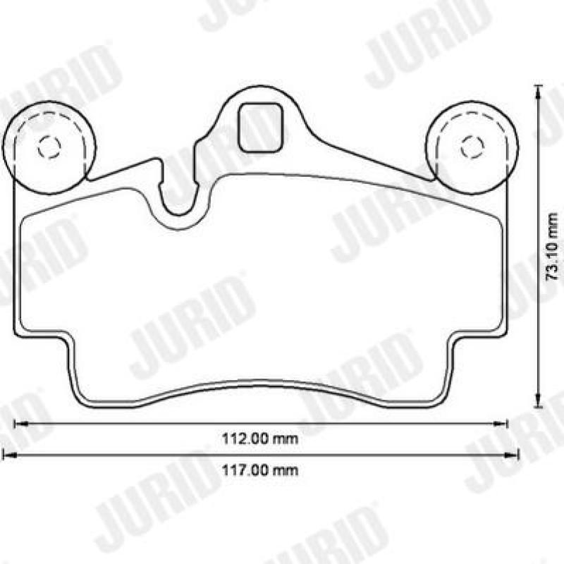 Jeu de 4 plaquettes de frein arrière JURID 573227JC - Visuel 1