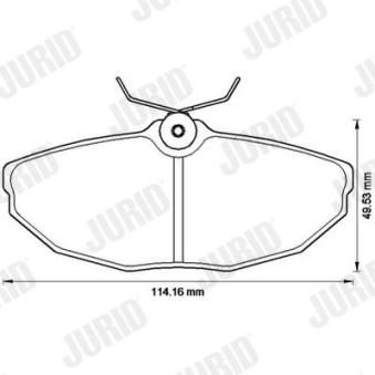 Jeu de 4 plaquettes de frein arrière JURID OEM C2C22316