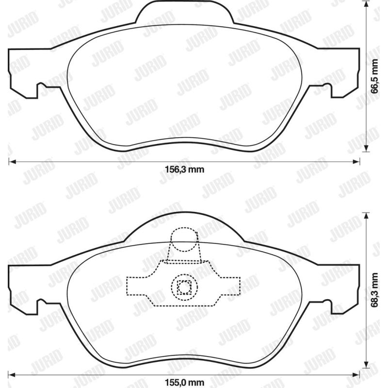 Jeu de 4 plaquettes de frein avant JURID 573243JC - Visuel 1