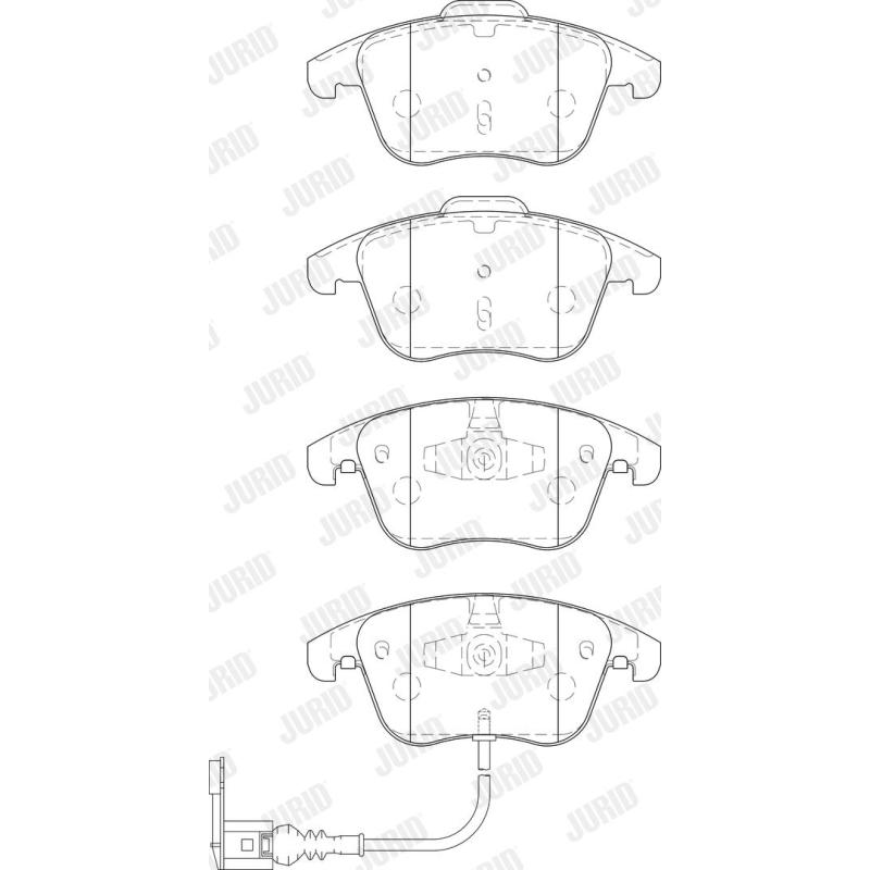 Jeu de 4 plaquettes de frein avant JURID 573246J - Visuel 1