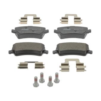 Jeu de 4 plaquettes de frein arrière JURID OEM 6G912M008FD Jeu de 4 plaquettes de frein arrière JURID OEM 6G912M008FD