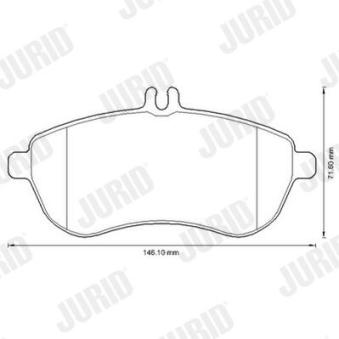 Jeu de 4 plaquettes de frein avant JURID OEM 0064207120