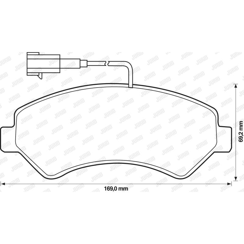 Jeu de 4 plaquettes de frein avant JURID 573261J - Visuel 1