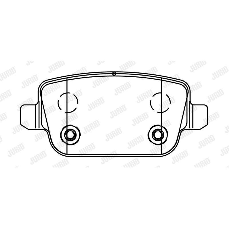 Jeu de 4 plaquettes de frein arrière JURID 573263J - Visuel 1