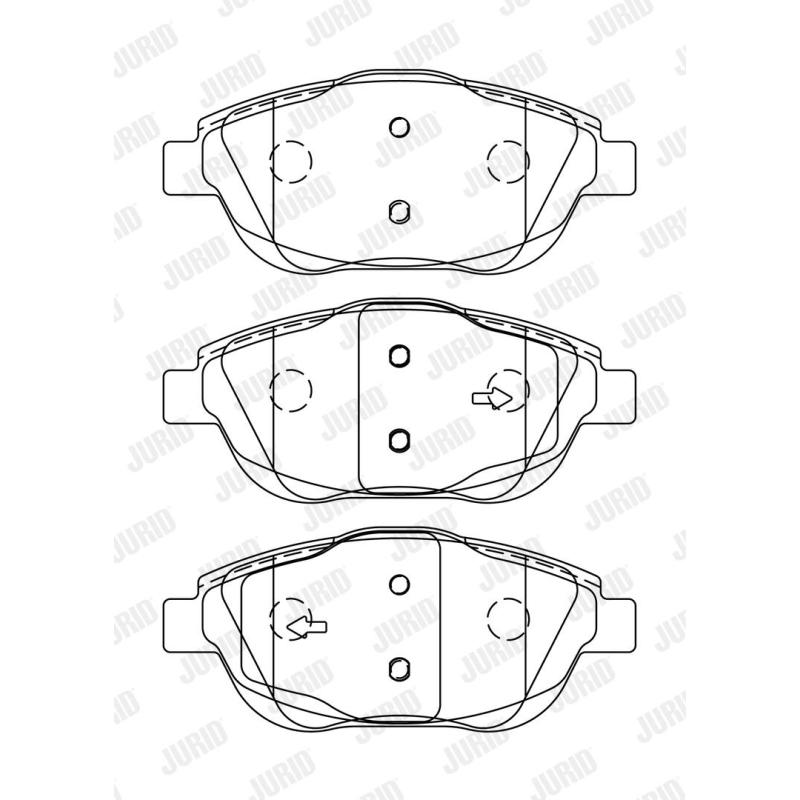 Jeu de 4 plaquettes de frein avant JURID 573264J - Visuel 1