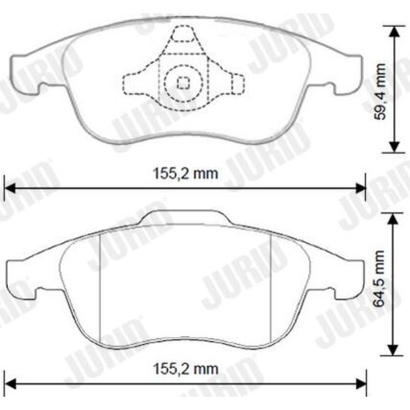 Jeu de 4 plaquettes de frein avant JURID 573268JC - Visuel 1