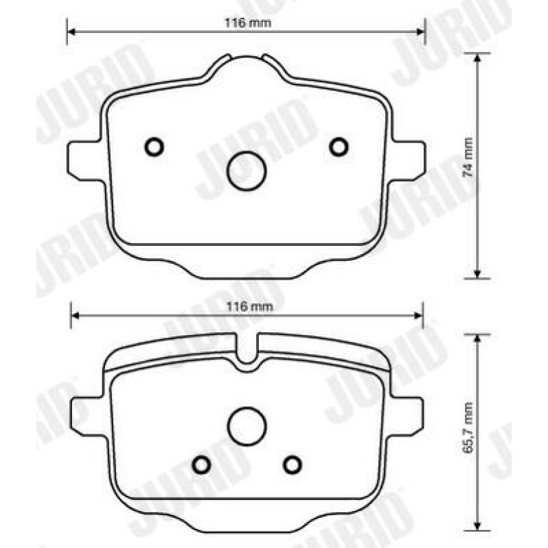 Jeu de 4 plaquettes de frein arrière JURID 573353JC - Visuel 1
