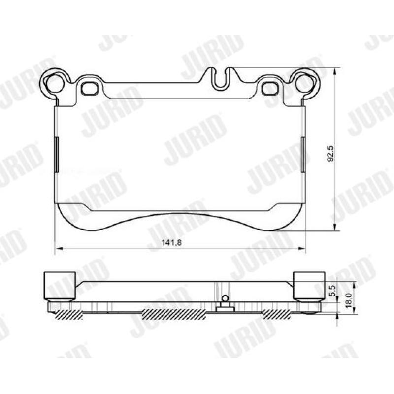 Jeu de 4 plaquettes de frein avant JURID 573356J - Visuel 2