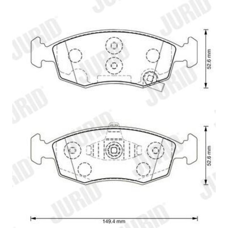 Jeu de 4 plaquettes de frein avant JURID 573366J - Visuel 1