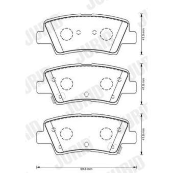 Jeu de 4 plaquettes de frein arrière JURID OEM 48413350B0