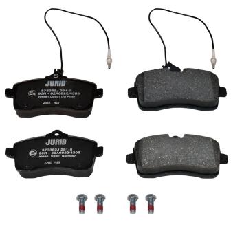 Jeu de 4 plaquettes de frein avant JURID 573382J pour PEUGEOT 407 2.0 Flex - 140cv