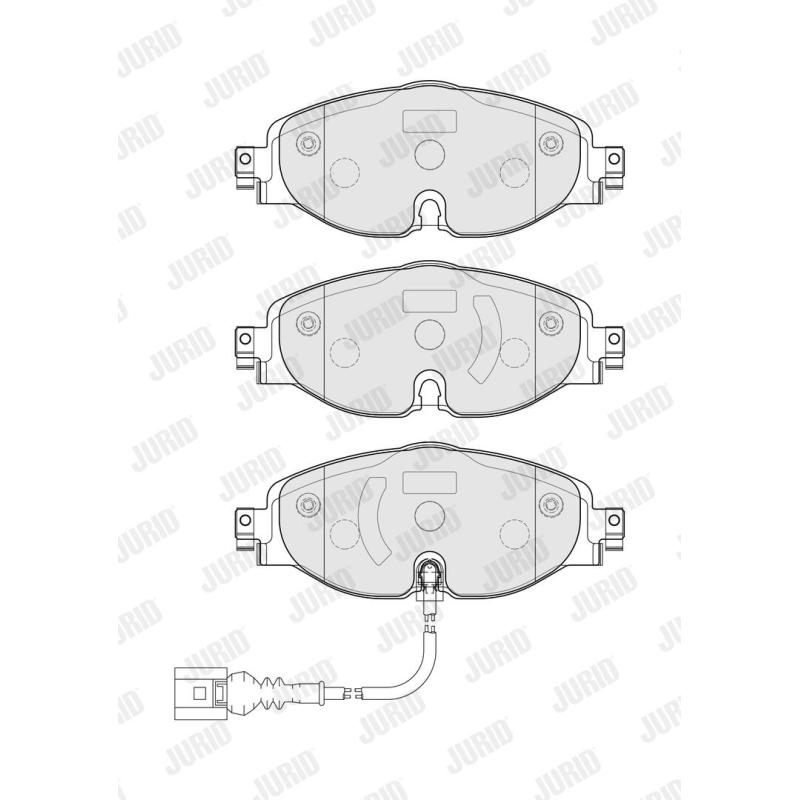 Jeu de 4 plaquettes de frein avant JURID 573390J - Visuel 1