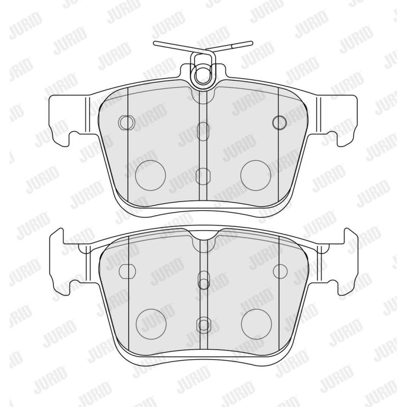 Jeu de 4 plaquettes de frein arrière JURID 573409J - Visuel 1