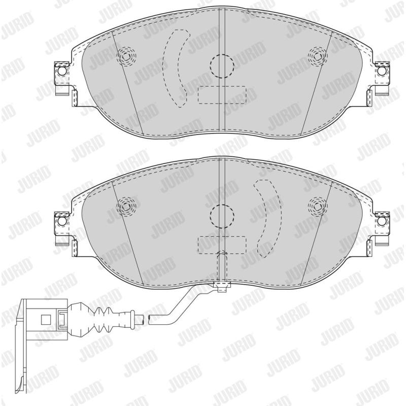 Jeu de 4 plaquettes de frein arrière JURID 573415J - Visuel 2