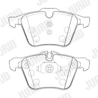 Jeu de 4 plaquettes de frein avant JURID OEM T2R10202