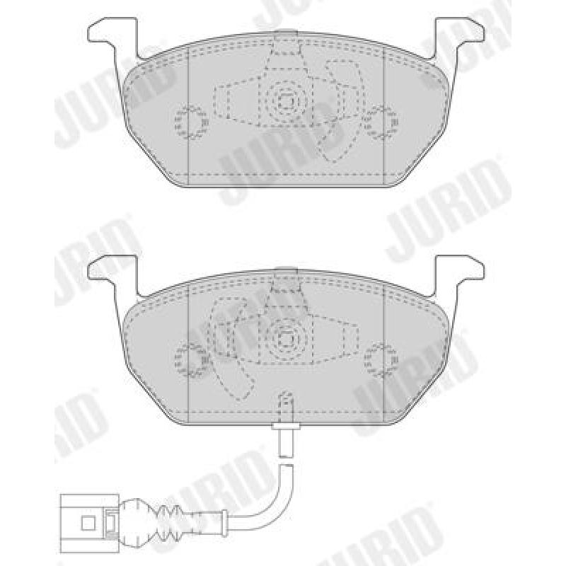Jeu de 4 plaquettes de frein avant JURID 573606J - Visuel 1