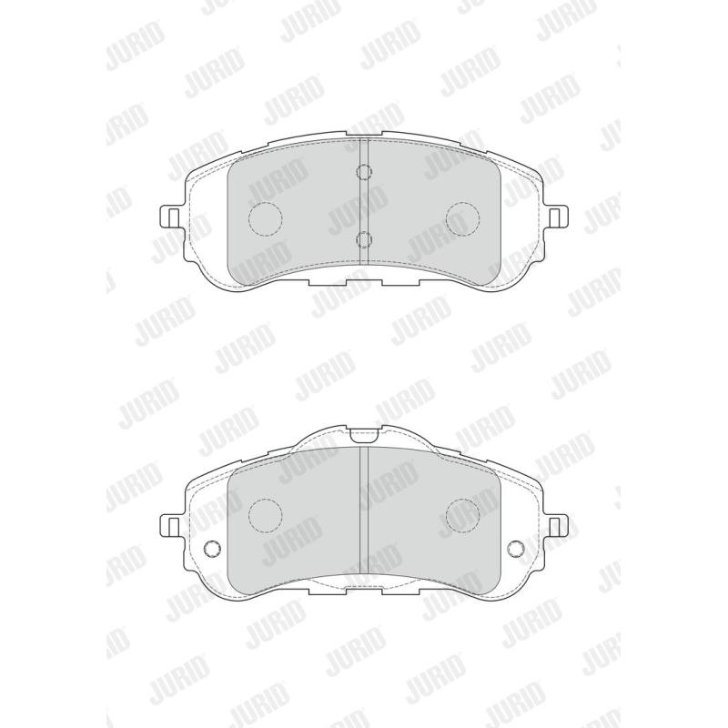 Jeu de 4 plaquettes de frein avant JURID 573620J - Visuel 2