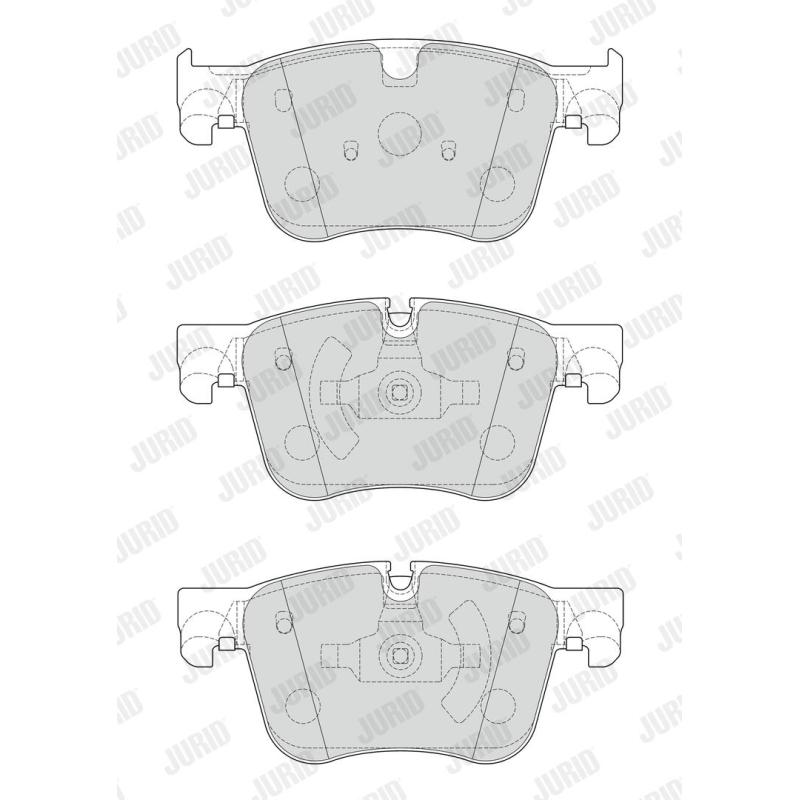 Jeu de 4 plaquettes de frein avant JURID 573621J - Visuel 1