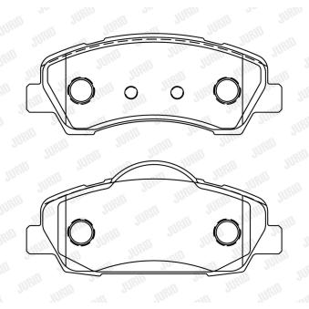 Jeu de 4 plaquettes de frein avant JURID OEM 1608691380