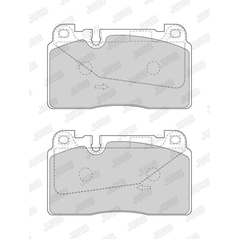 Jeu de 4 plaquettes de frein avant JURID 573688J - Visuel 1