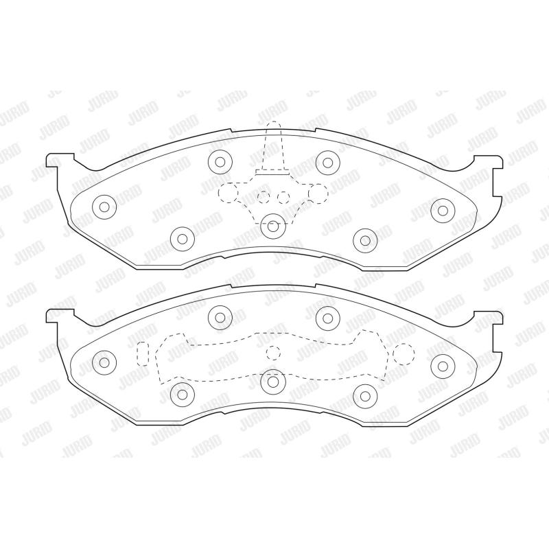 Jeu de 4 plaquettes de frein avant JURID 573713J - Visuel 1