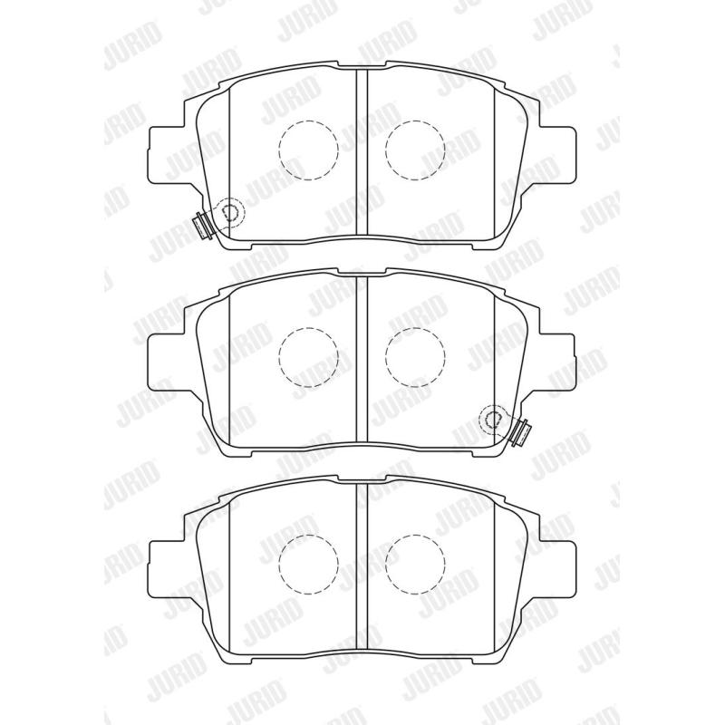 Jeu de 4 plaquettes de frein avant JURID 573737J - Visuel 1