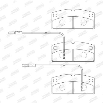 Jeu de 4 plaquettes de frein avant JURID OEM 6L065