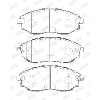 Jeu de 4 plaquettes de frein avant JURID OEM 96952179