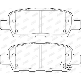 Jeu de 4 plaquettes de frein arrière JURID OEM D4060EM11A