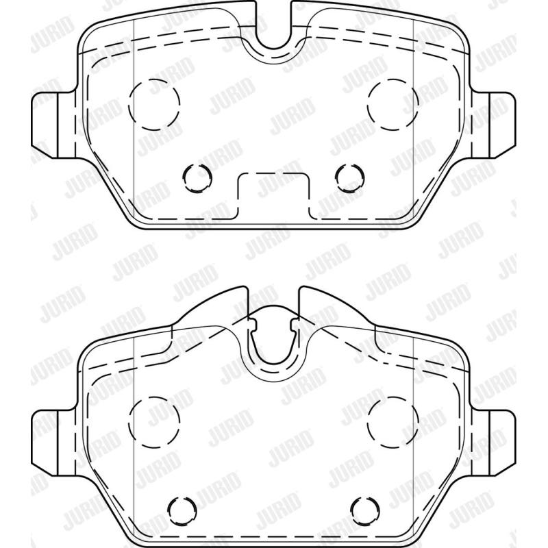 Jeu de 4 plaquettes de frein arrière JURID 573755J - Visuel 1