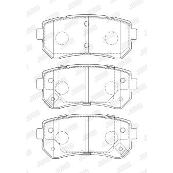 Jeu de 4 plaquettes de frein arrière JURID OEM 583021HA00
