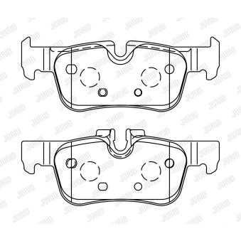 Jeu de 4 plaquettes de frein arrière JURID OEM 34216859917 Jeu de 4 plaquettes de frein arrière JURID OEM 34216859917