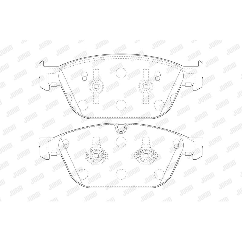 Jeu de 4 plaquettes de frein avant JURID 573775J - Visuel 1