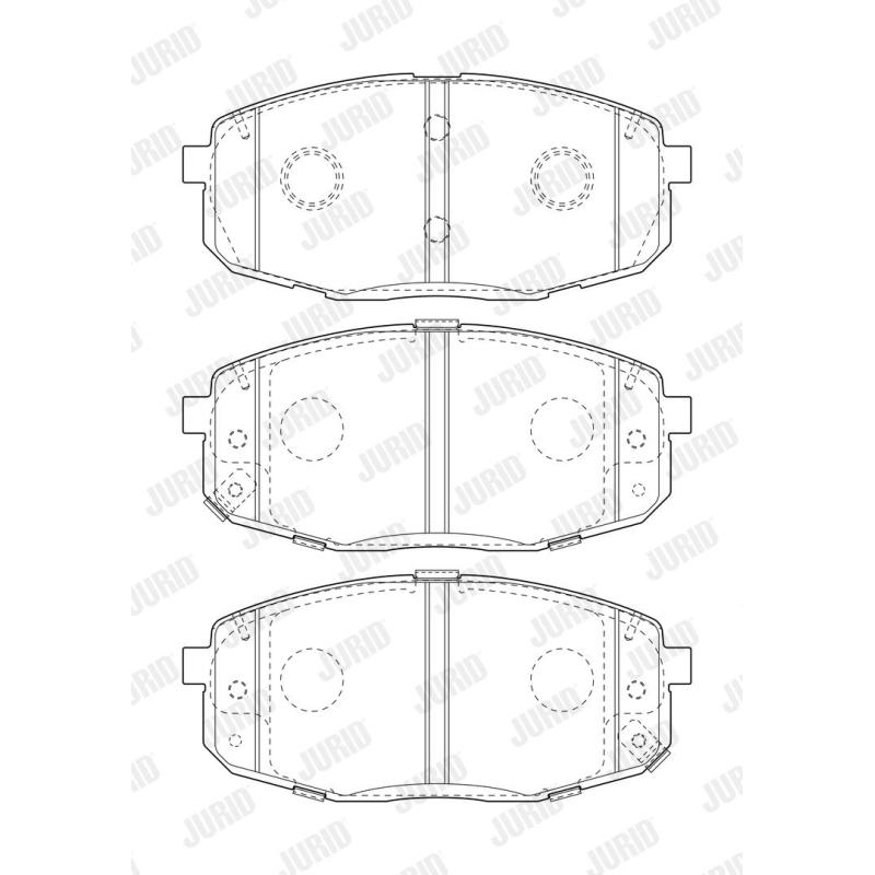 Jeu de 4 plaquettes de frein avant JURID 573813J - Visuel 1