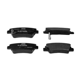Jeu de 4 plaquettes de frein arrière JURID 573816J pour PEUGEOT 607 1.6 CRDi - 110cv