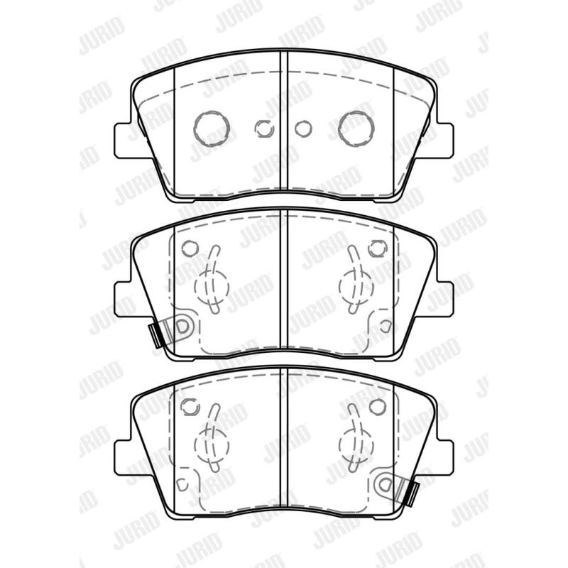 Jeu de 4 plaquettes de frein avant JURID 573819J - Visuel 1