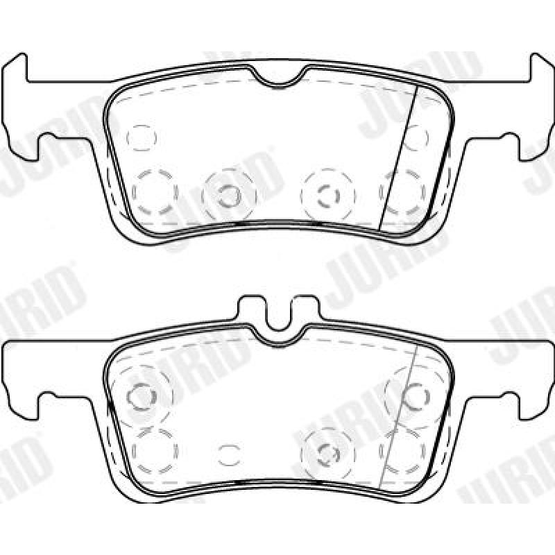 Jeu de 4 plaquettes de frein arrière JURID 573872J - Visuel 1