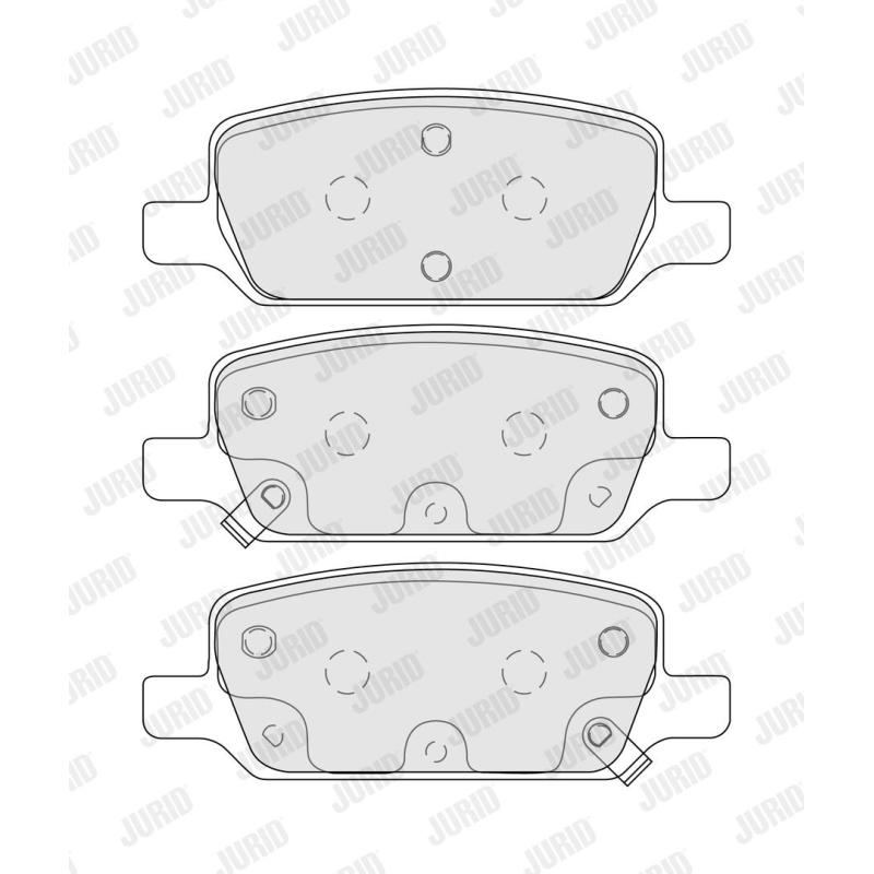 Jeu de 4 plaquettes de frein arrière JURID 573994J - Visuel 2