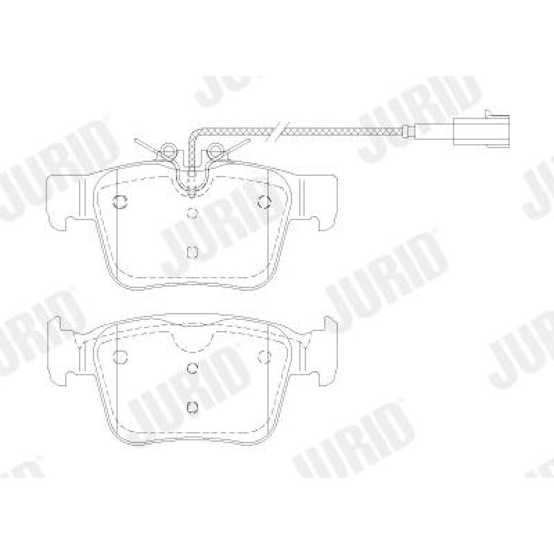 Jeu de 4 plaquettes de frein arrière JURID 574013J - Visuel 1